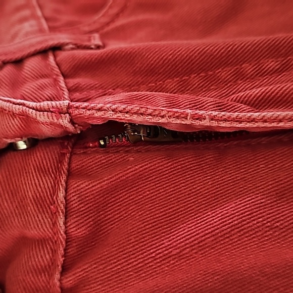 Guess red Vintage Downtown Girl Throwback Sexy high rise jeans size 0 - Picture 7 of 9